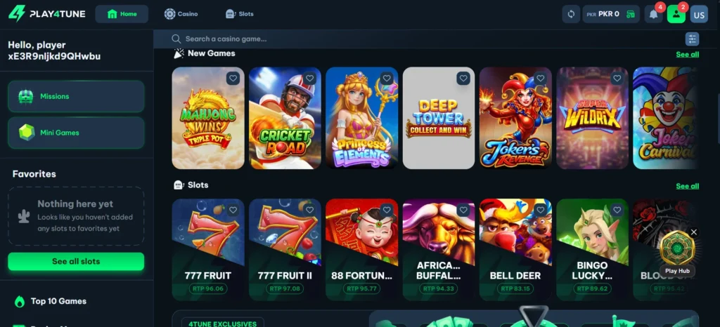 play4tone game home page