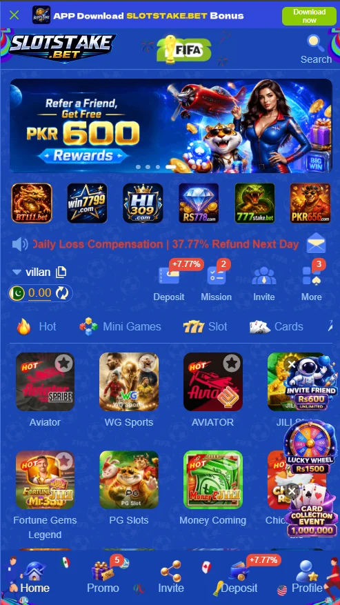 slotstake game home page