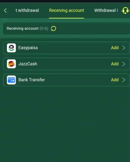 hc777 game deposit and withdraw section