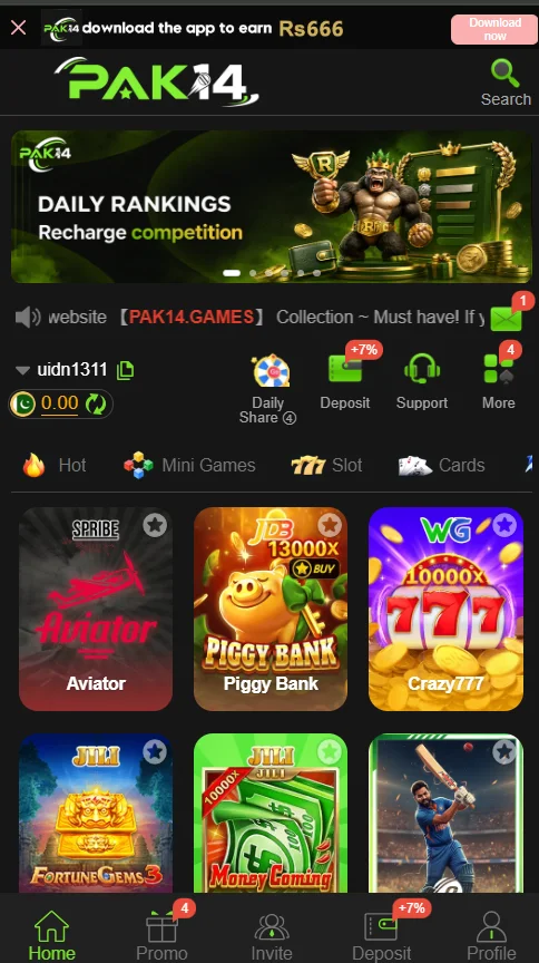 pak14 game user dashboarda