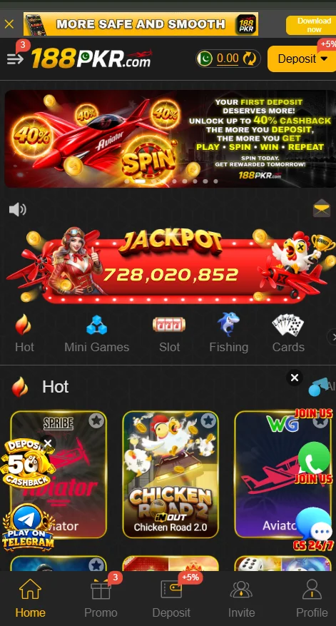 188pkr game user dashboard interface